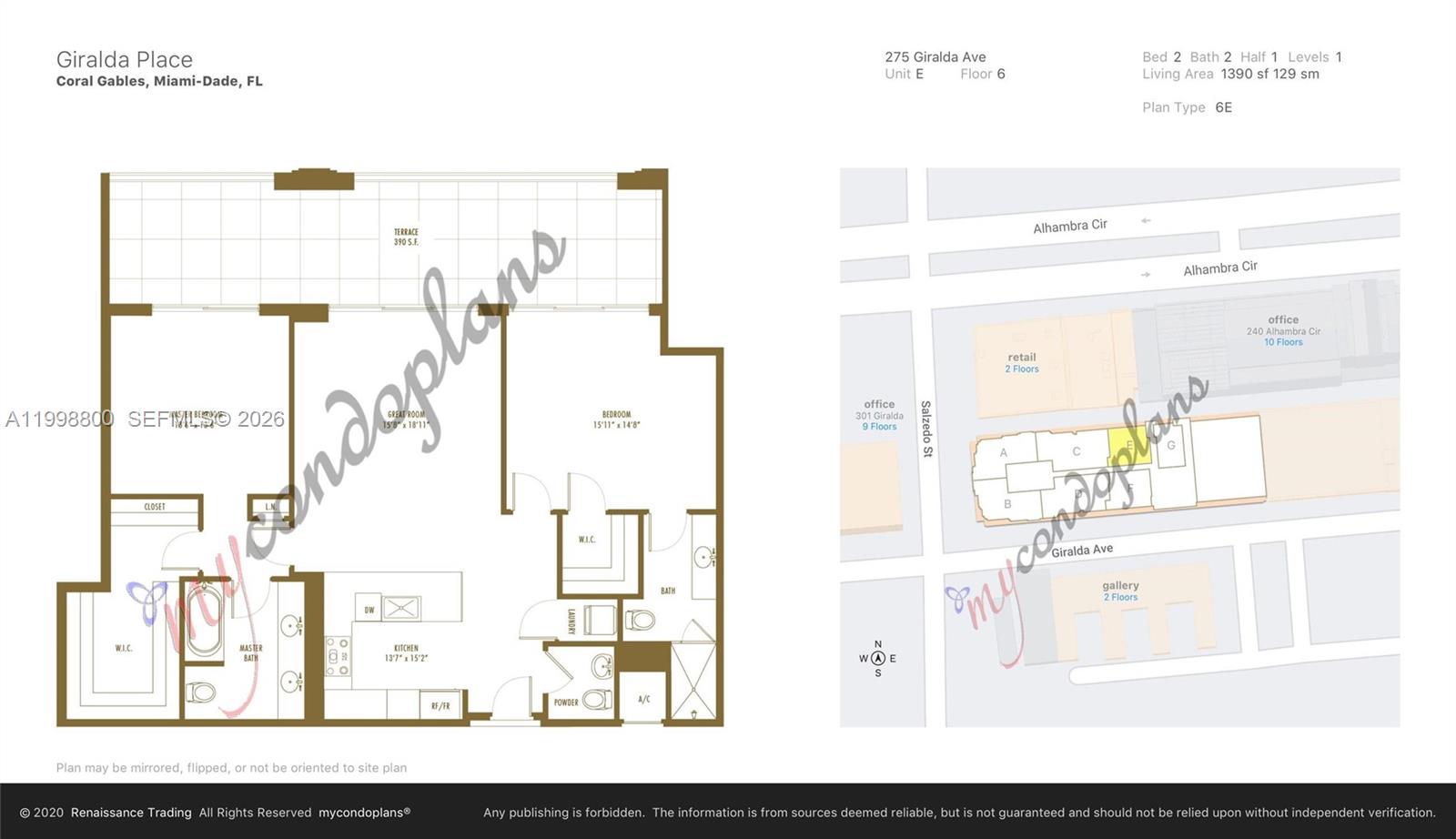275 Giralda Ave #6E Coral Gables, FL 33134