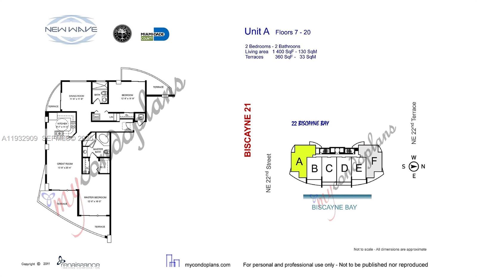 725 NE 22nd St #PH1A Miami, FL 33137