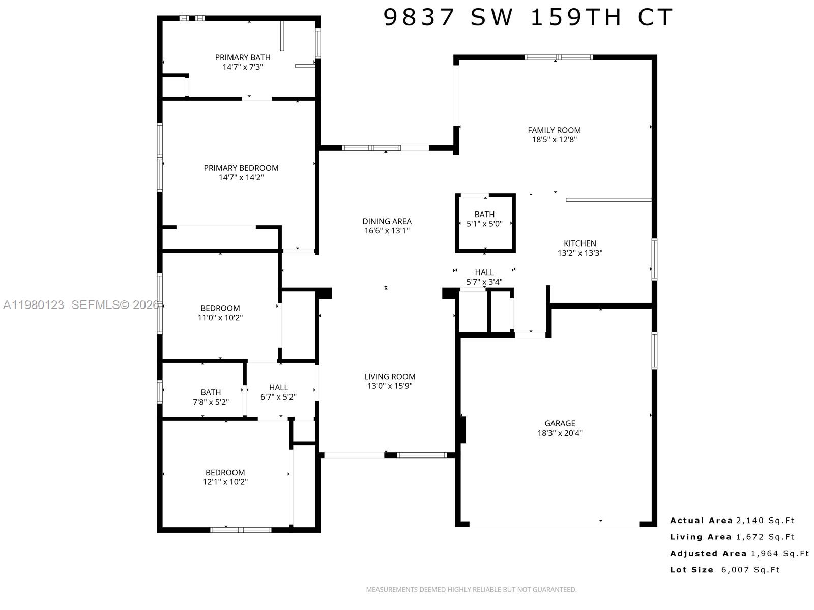 9837 SW 159th Ct Miami, FL 33196