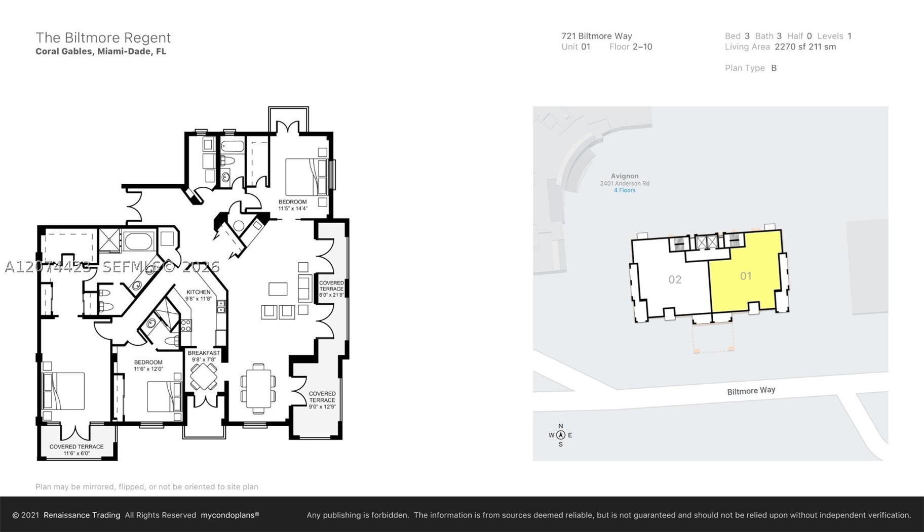 721 Biltmore Way #601 Coral Gables, FL 33134