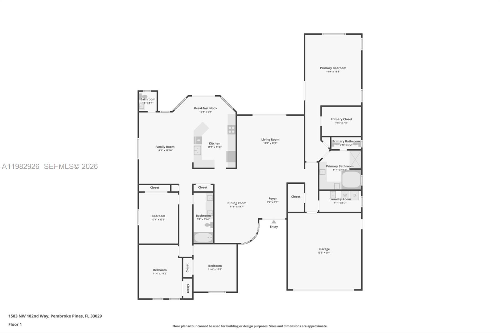 1583 NW 182nd Way Pembroke Pines, FL 33029