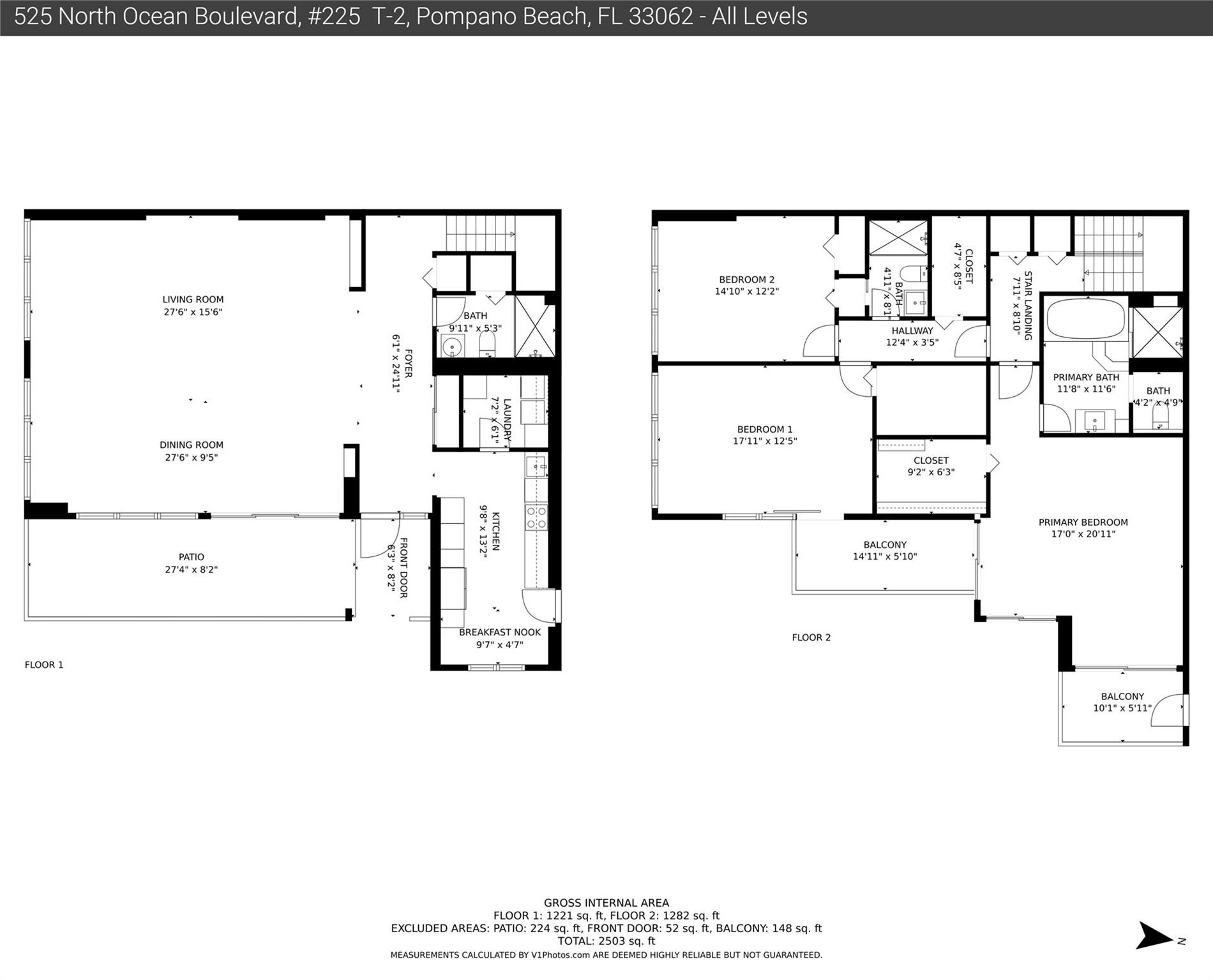 525 N Ocean #T-2 Pompano Beach, FL 33062