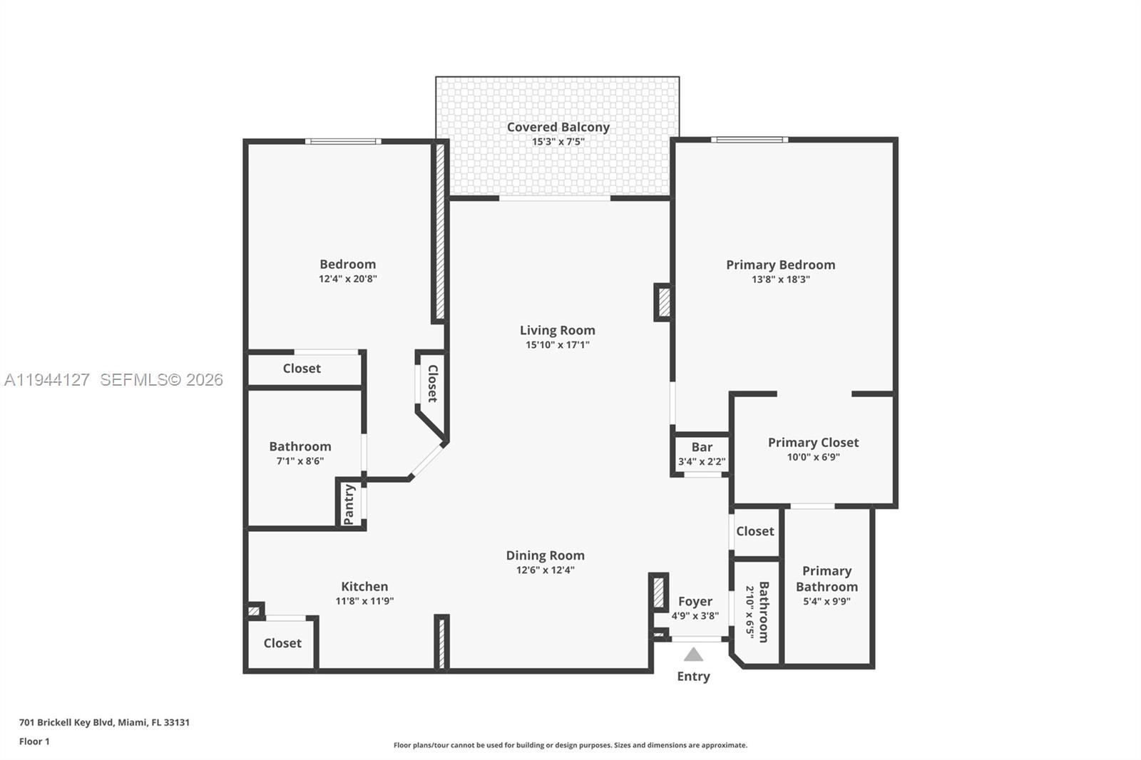 701 Brickell Key Blvd #1506 Miami, FL 33131