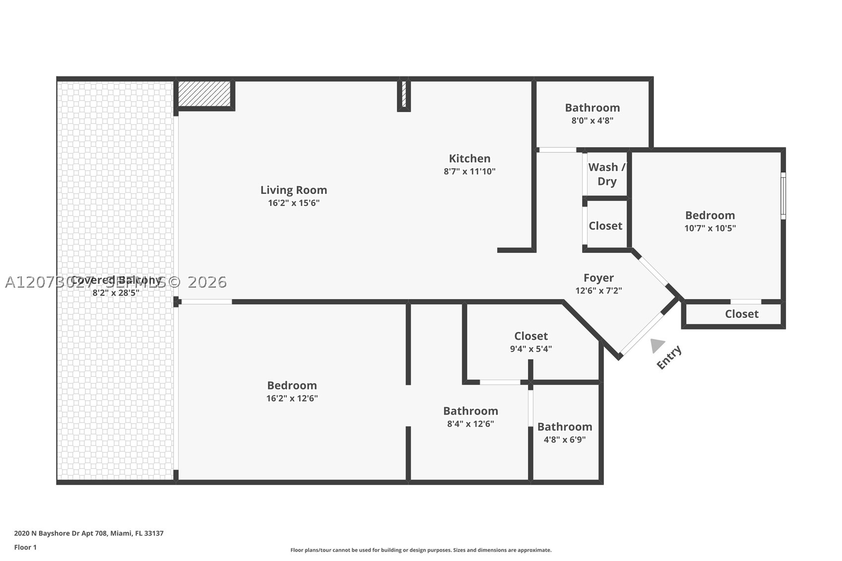 2020 N Bayshore Dr #708 Miami, FL 33137