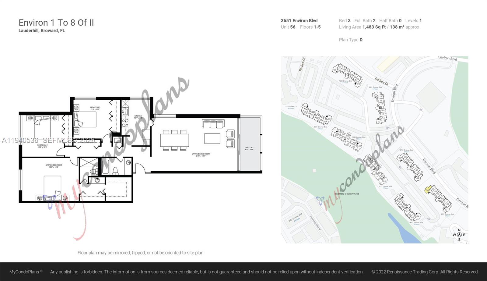 3651 Environ Blvd #256 Lauderhill, FL 33319