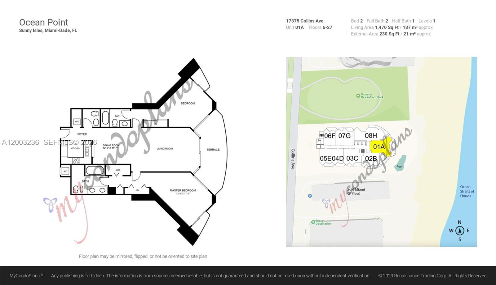 17375 Collins Ave #1601 Sunny Isles Beach, FL 33160