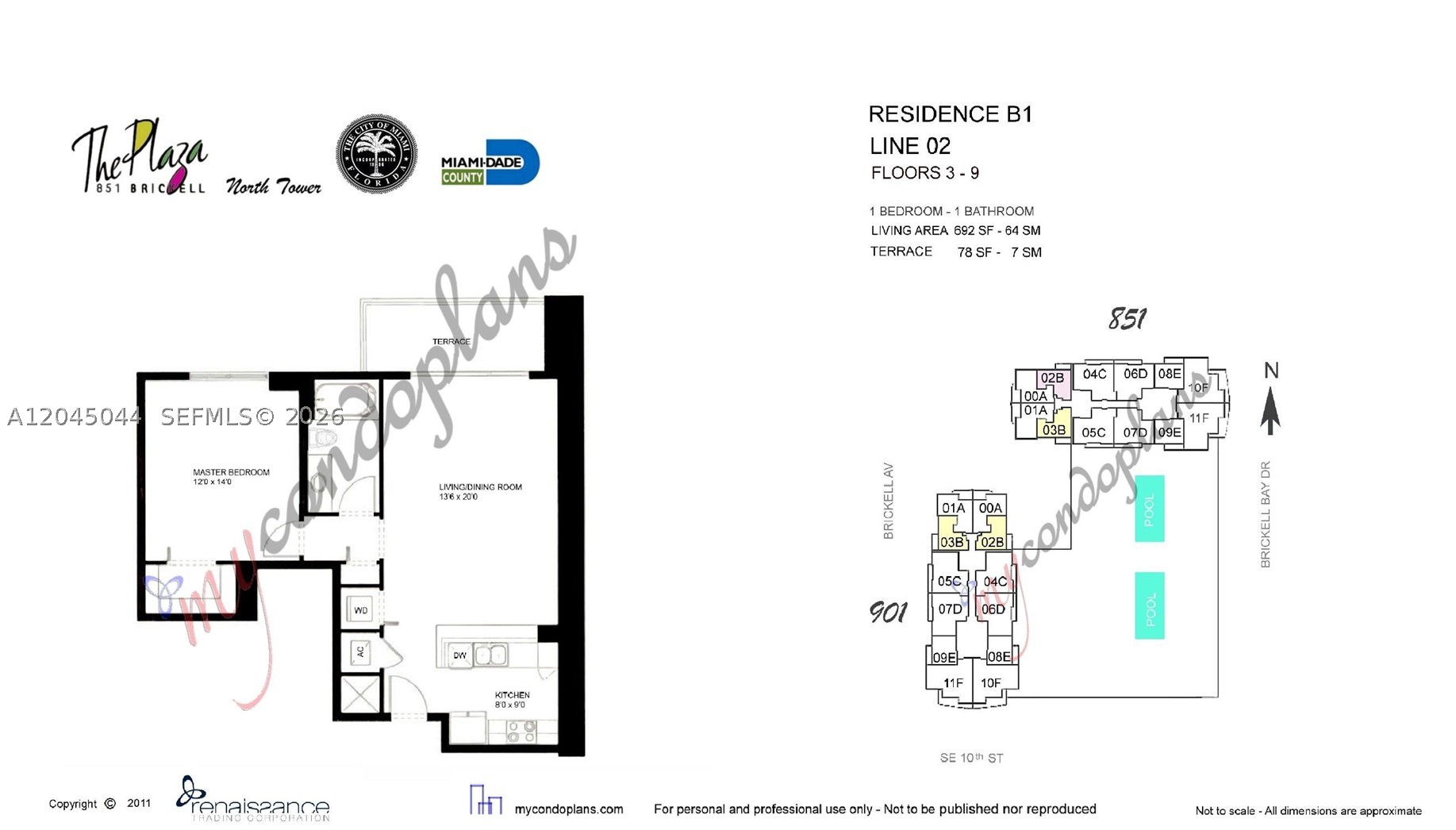 950 Brickell Bay Dr #802 Miami, FL 33131