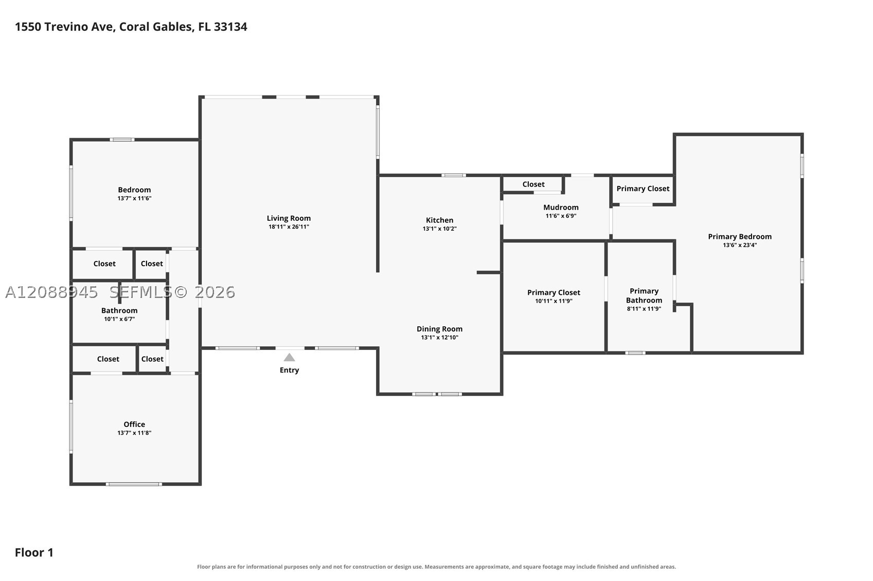 1550 Trevino Ave Coral Gables, FL 33134