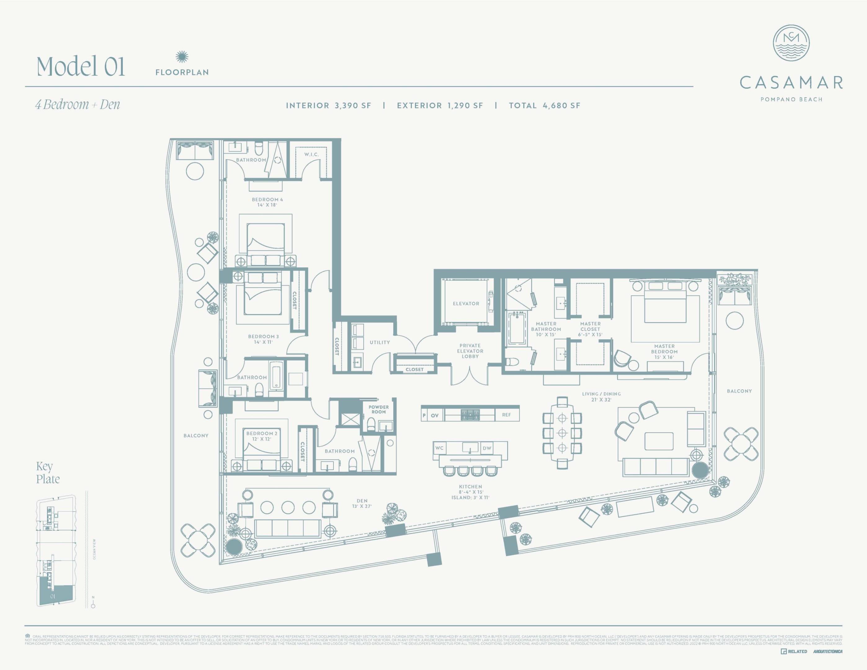 900 N Ocean #1501 Pompano Beach, FL 33062