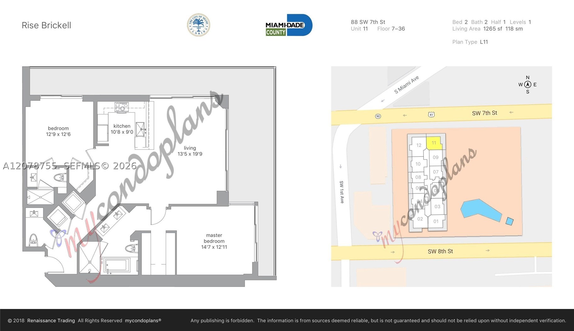 88 SW 7th St #1511 Miami, FL 33130