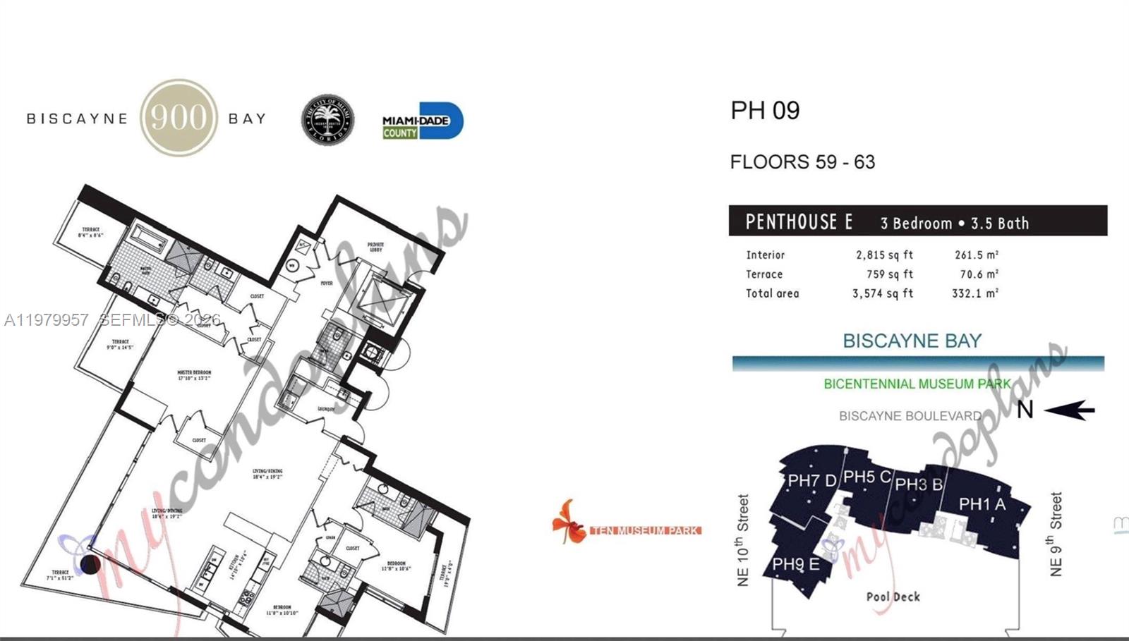 900 Biscayne Blvd #PH6109 Miami, FL 33132