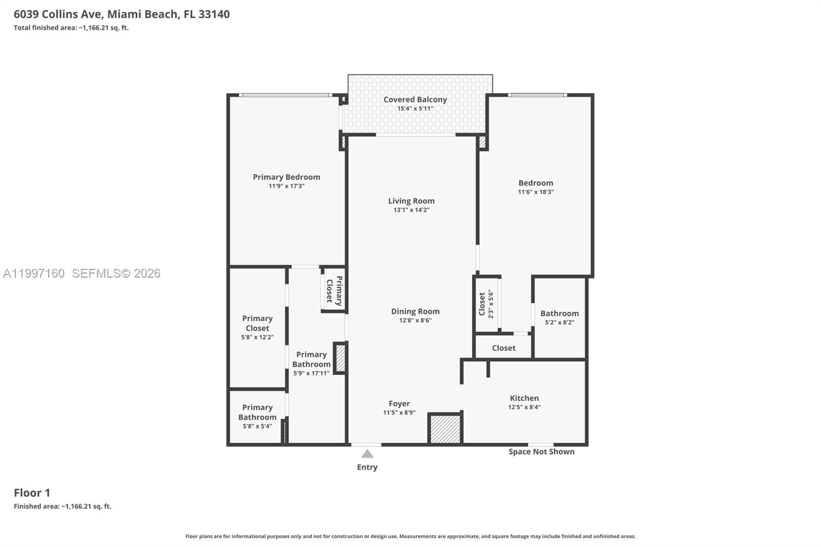6039 Collins Ave #1607 Miami Beach, FL 33140