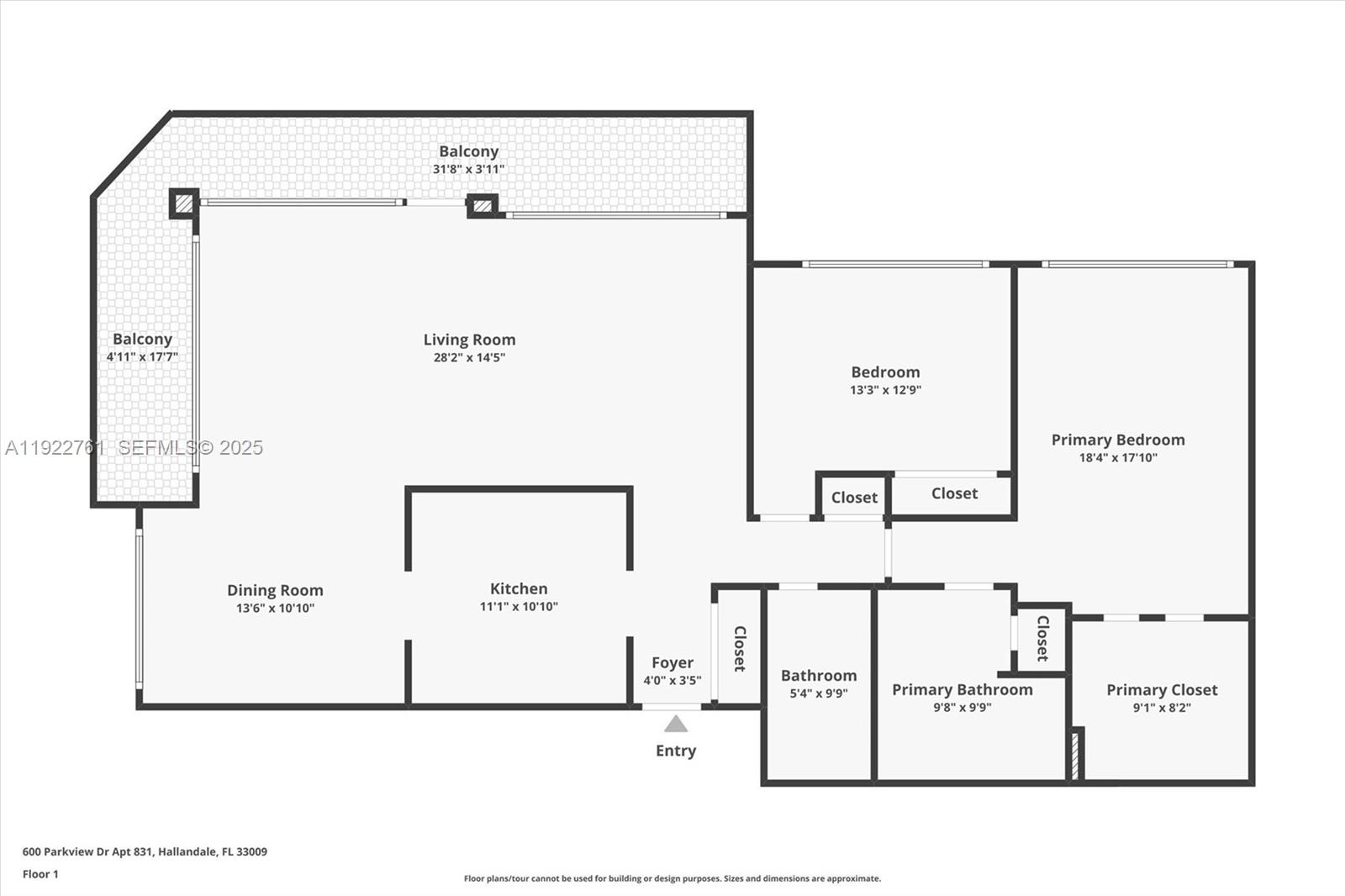 600 Parkview Dr #831 Hallandale Beach, FL 33009