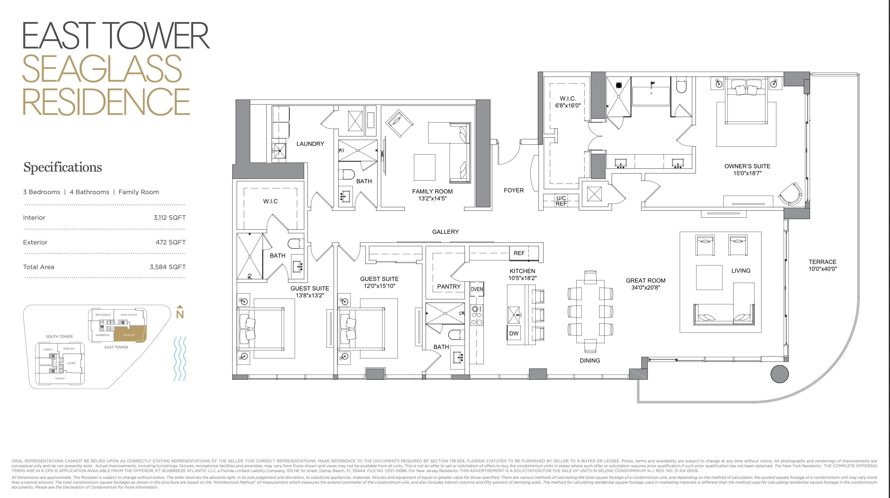 151 N Seabreeze Blv #E-2501 Fort Lauderdale, FL 33304