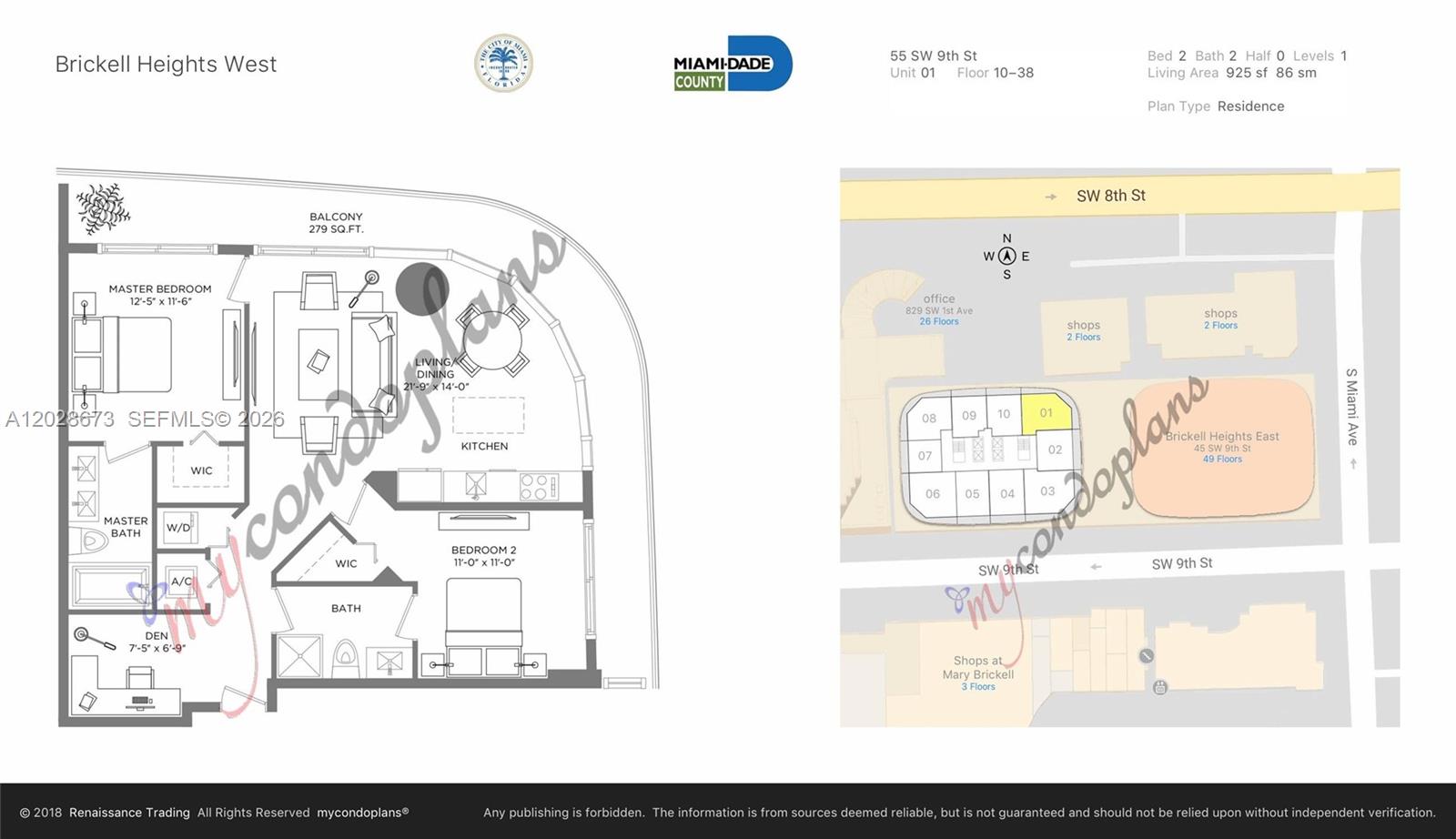 55 SW 9th St #3201 Miami, FL 33130