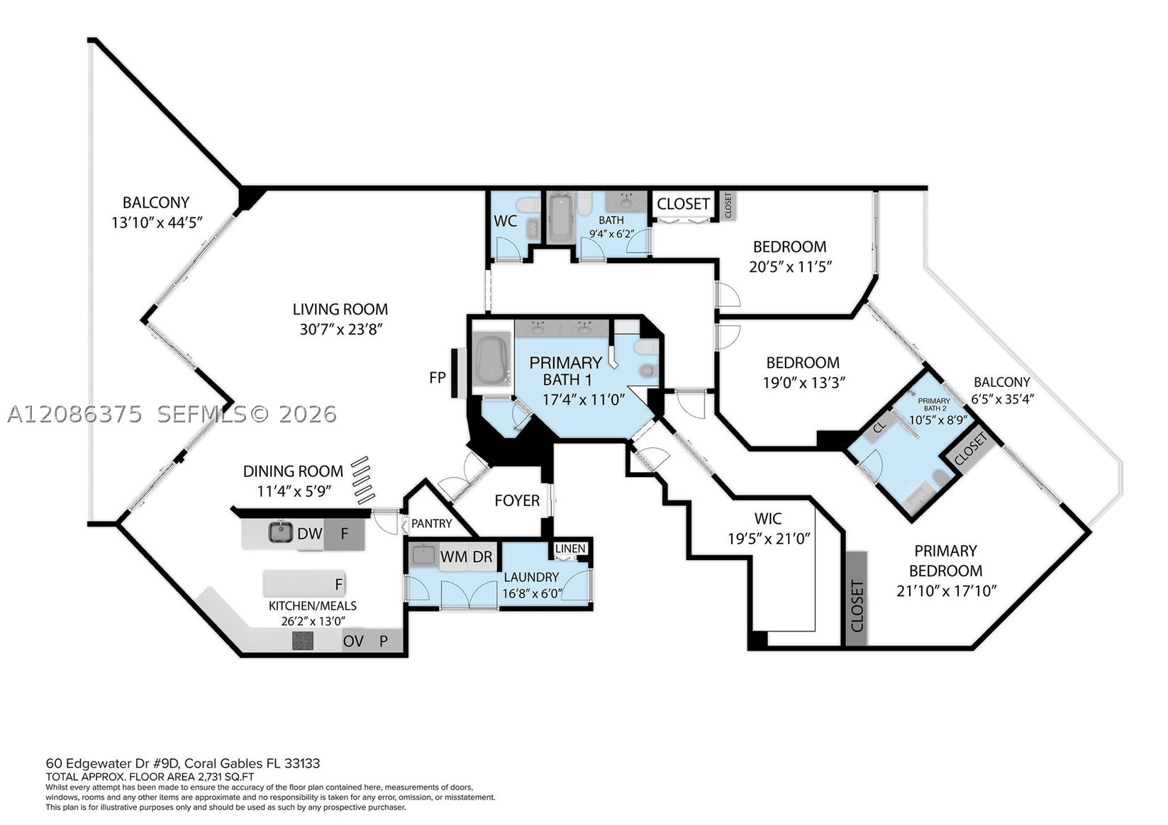 60 Edgewater Dr #9D Coral Gables, FL 33133