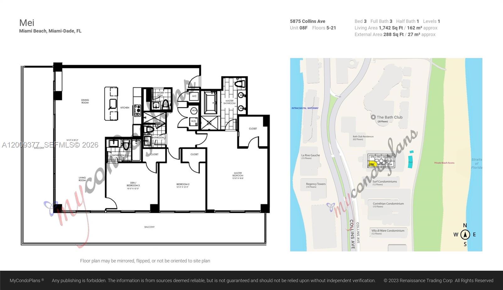 5875 Collins Ave #708 Miami Beach, FL 33140