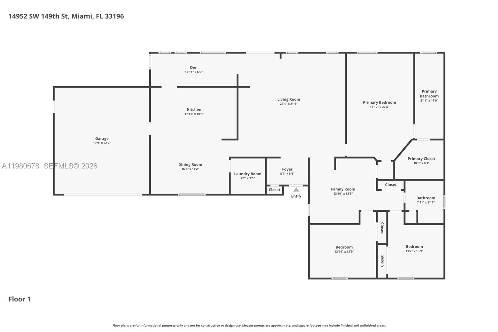 14952 SW 149th St Miami, FL 33196