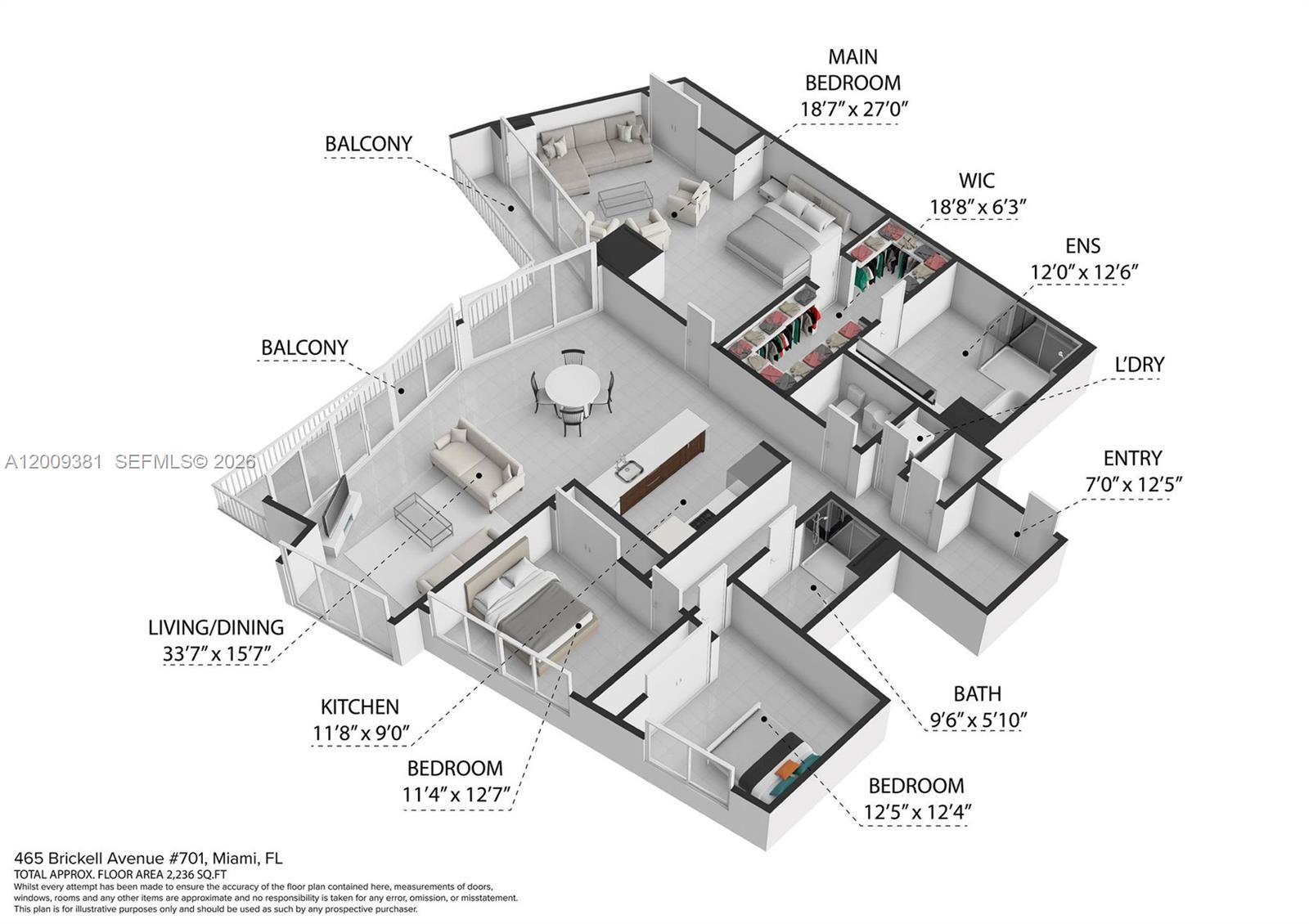 465 Brickell Ave #701 Miami, FL 33131