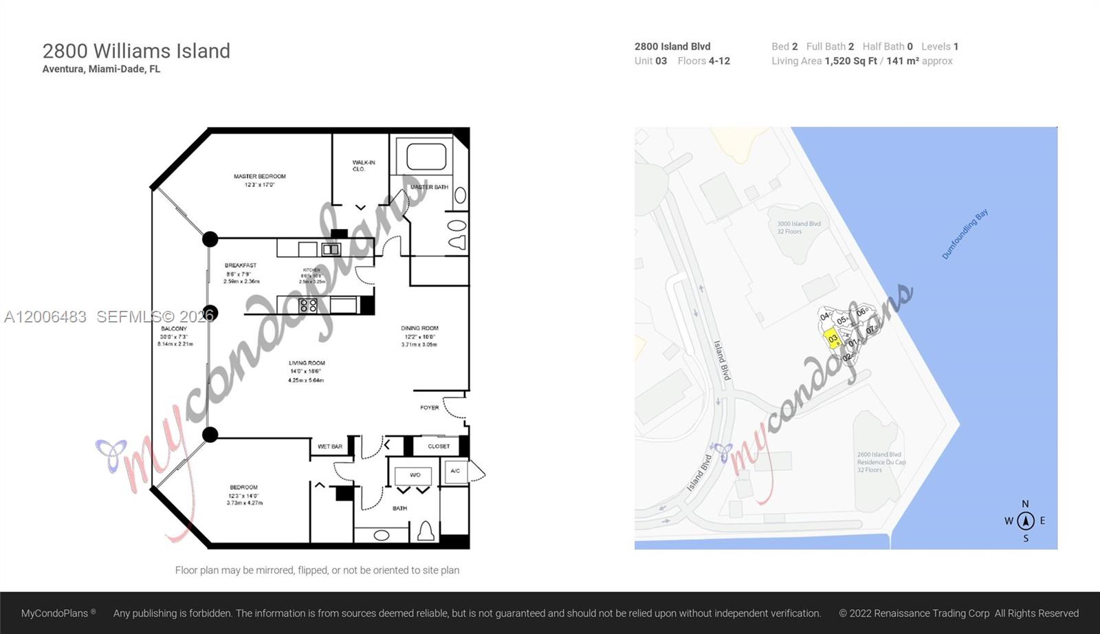 2800 Island Blvd #603 Aventura, FL 33160
