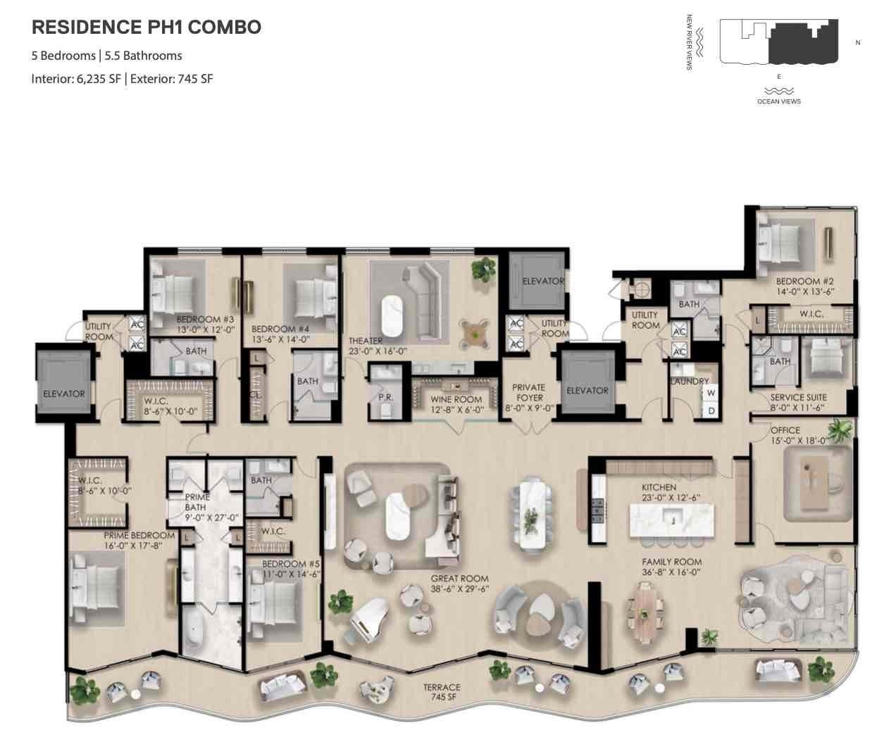 521 E Las Olas #PH1 Combo Fort Lauderdale, FL 33301