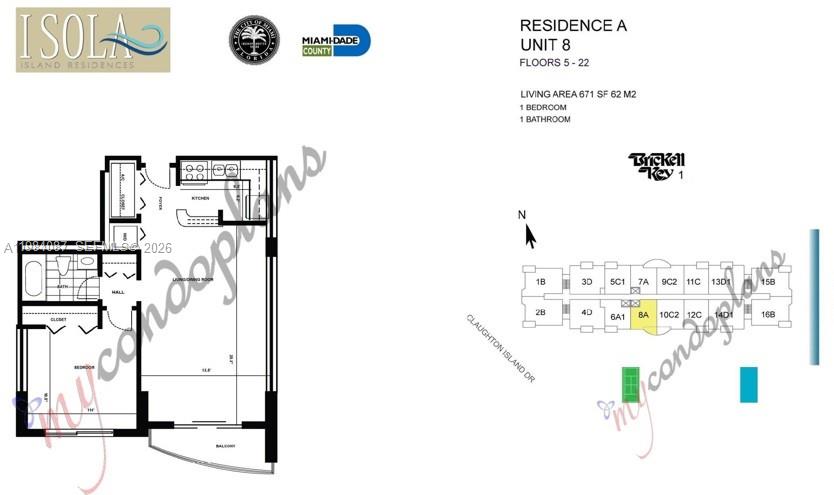 770 Claughton Is Dr #1508 Miami, FL 33131