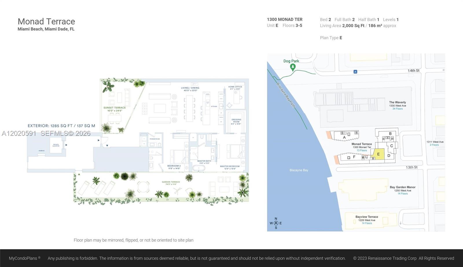 1300 Monad Ter #3E Miami Beach, FL 33139
