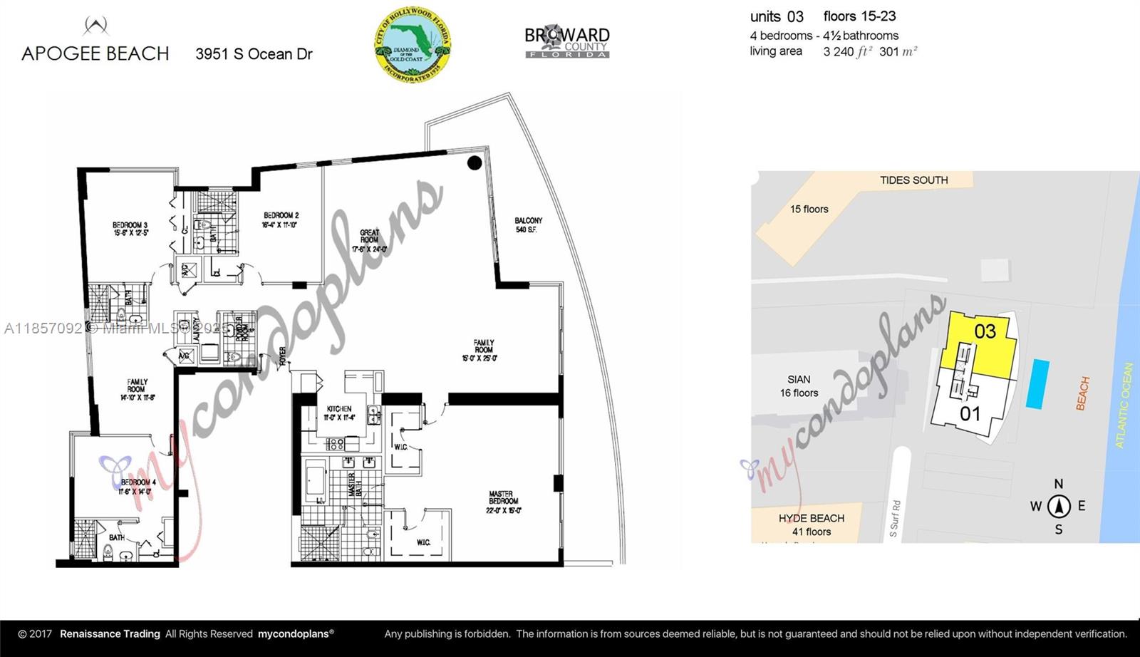 3951 S Ocean Dr #1903 Hollywood, FL 33019