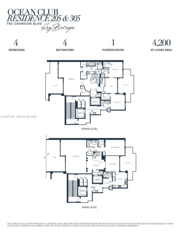 785 Crandon Blvd #205/305 Key Biscayne, FL 33149