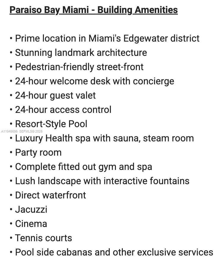 650 NE 32nd St #4306 Miami, FL 33137