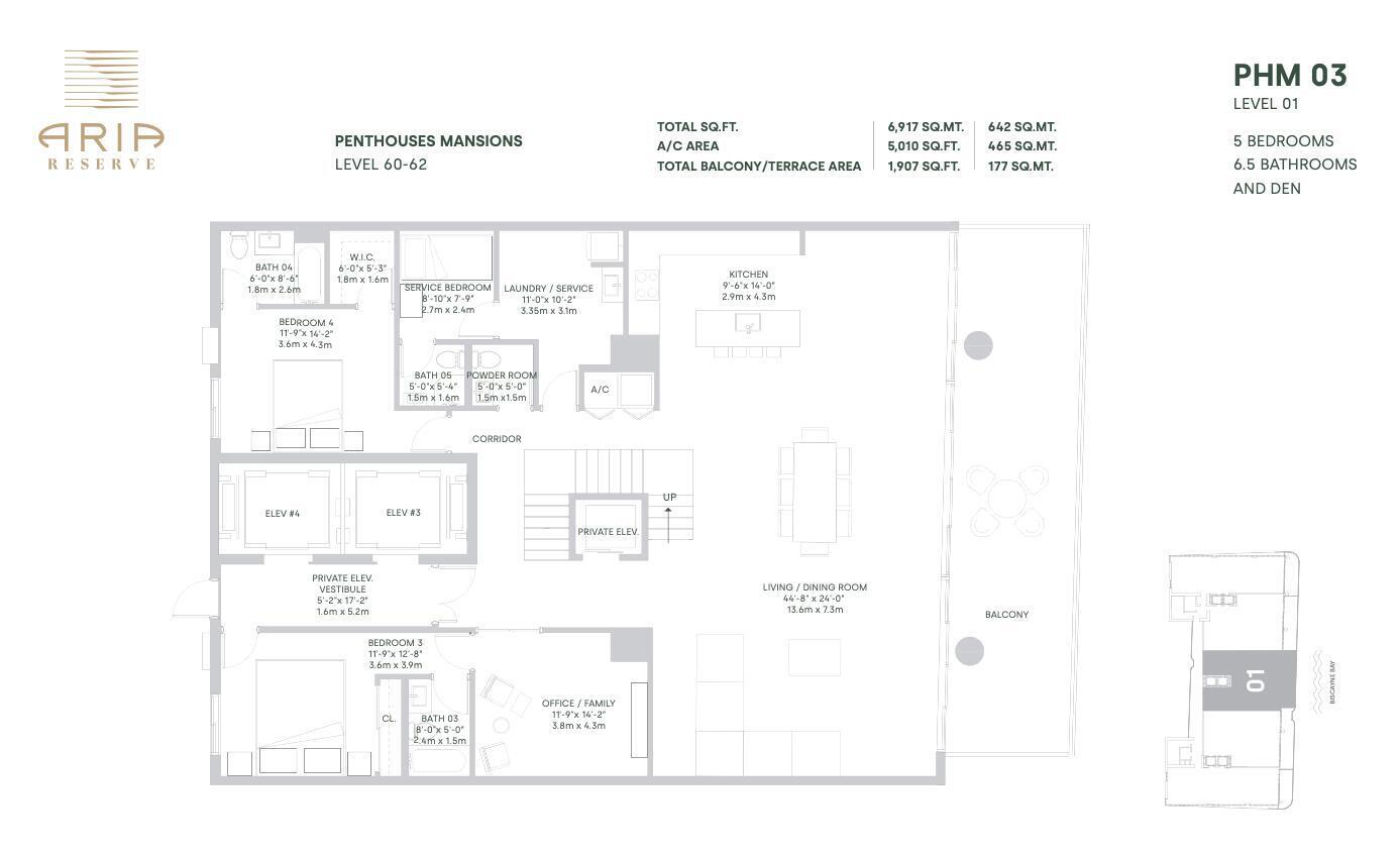700 NE 24th #Penthouse Mansion-6003 Miami, FL 33137